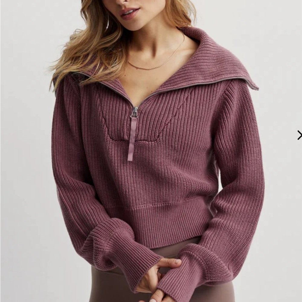 Varley Mentone Half-zip pullover, XS Rose Brown